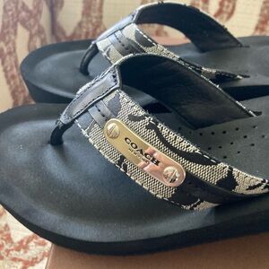 Coach Jaden wedge flip flops